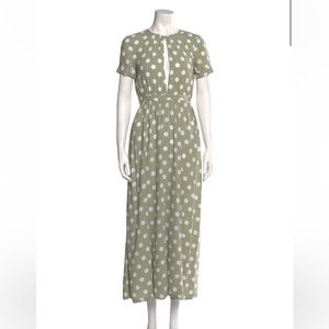 Mara Hoffman Sage Green Polka Dot Maxi Dress. Size 6. New condition! Worn once.